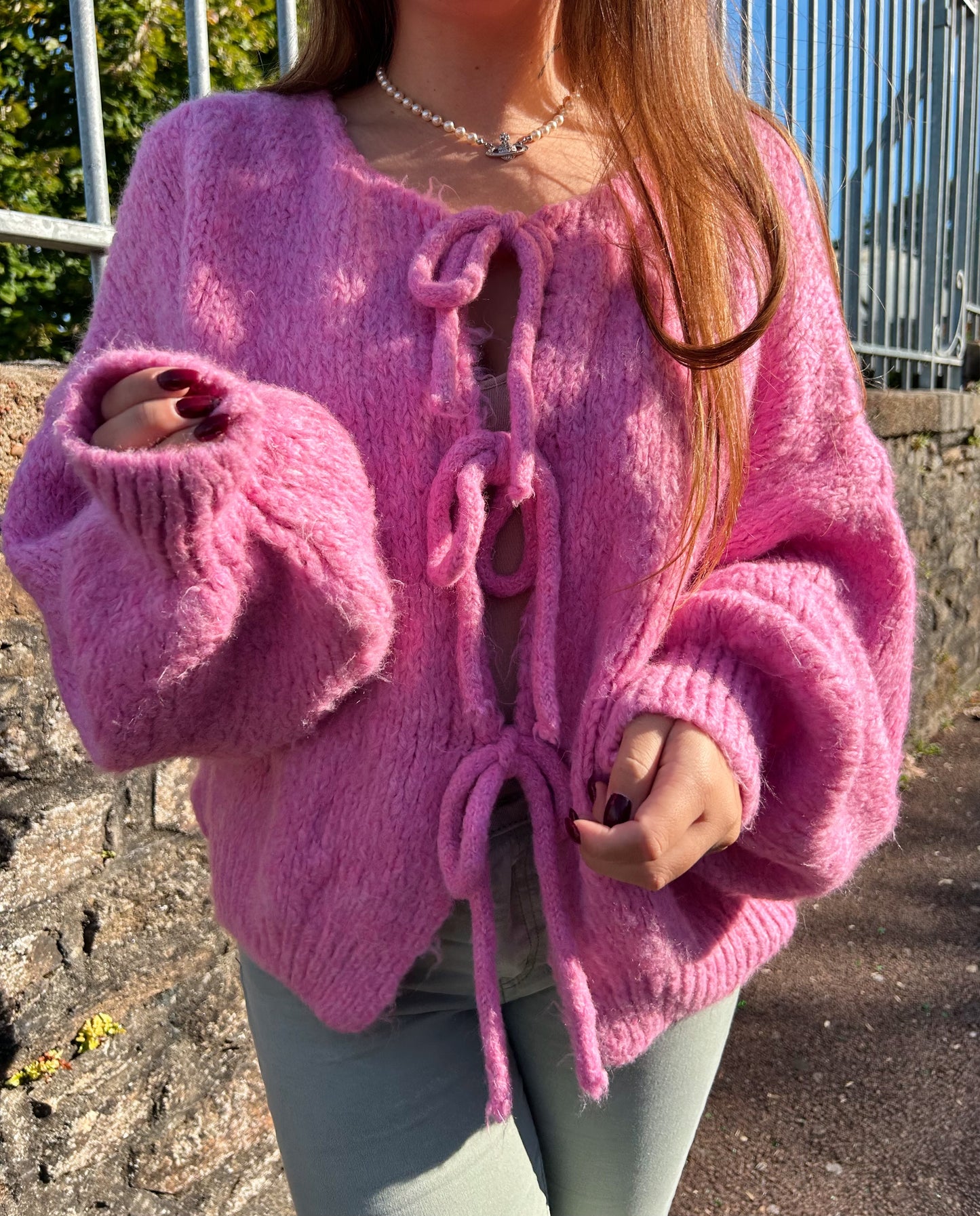 Gilet Zoé rose